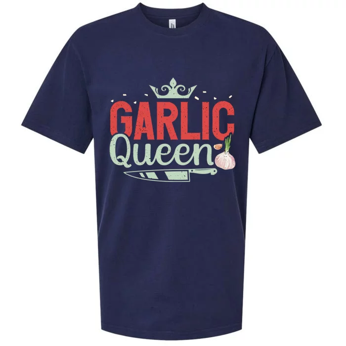 Garlic Queen Funny Kitchen Chef Cooking Lovers Great Gift Sueded Cloud Jersey T-Shirt