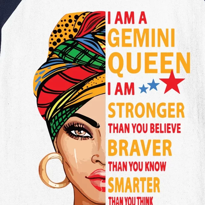 Gemini Queen I Am Stronger Birthday Gift For Gemini Zodiac Baseball Sleeve Shirt