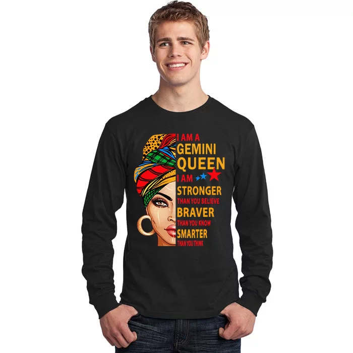 Gemini queen I am stronger birthday gift for Gemini zodiac Tall Long Sleeve T-Shirt