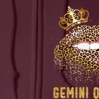 Gemini Queen Leopard Lips Gemini Full Zip Hoodie