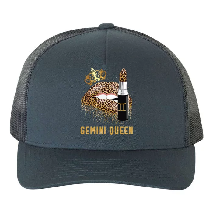 Gemini Queen Leopard Lips Gemini Yupoong Adult 5-Panel Trucker Hat