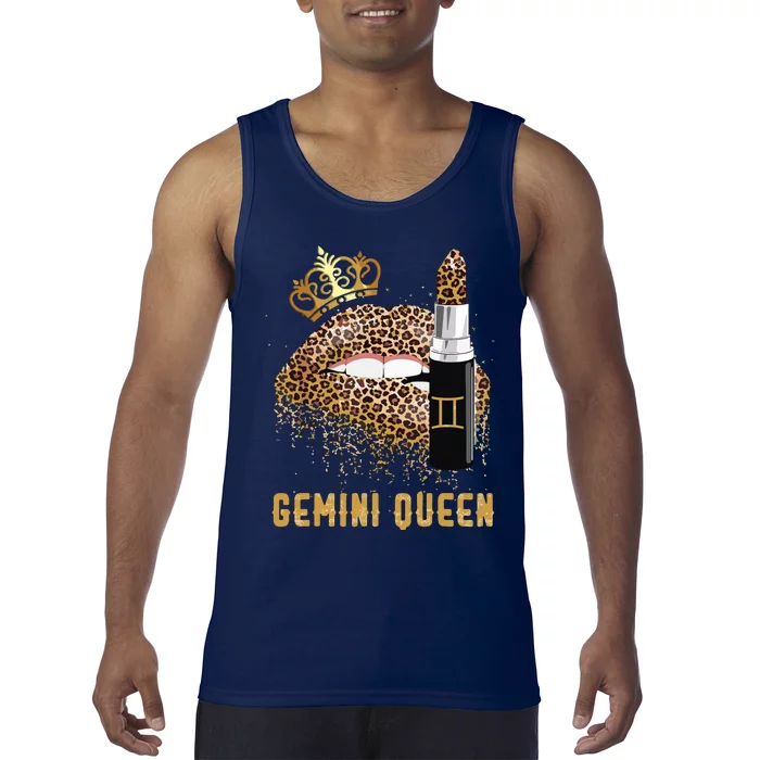 Gemini Queen Leopard Lips Gemini Tank Top