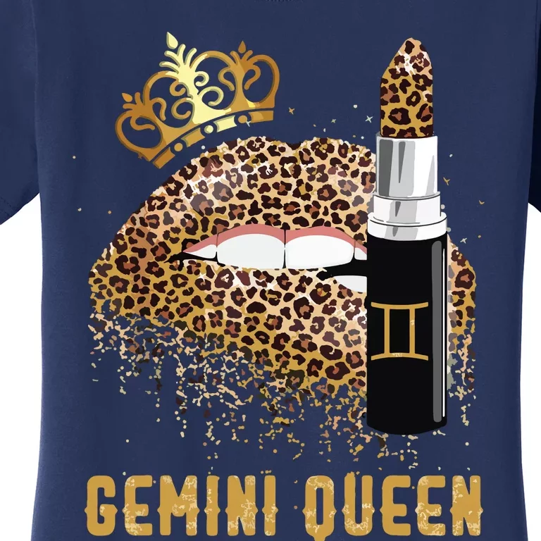 Gemini Queen Leopard Lips Gemini Women's T-Shirt