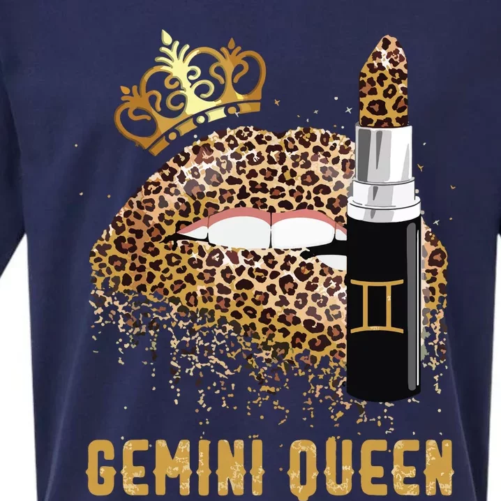 Gemini Queen Leopard Lips Gemini Sueded Cloud Jersey T-Shirt