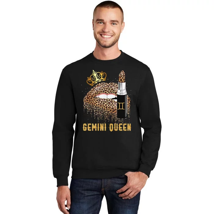 Gemini Queen Leopard Lips Gemini Sweatshirt