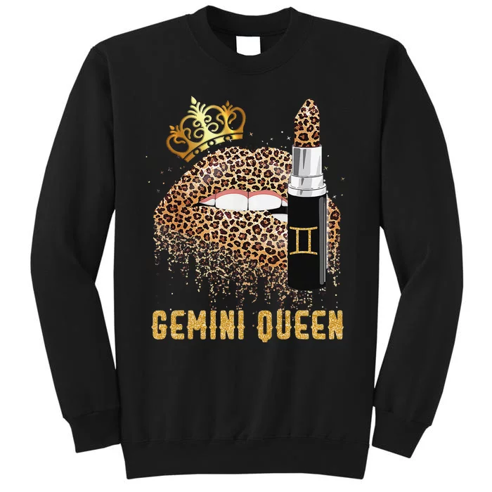 Gemini Queen Leopard Lips Gemini Sweatshirt