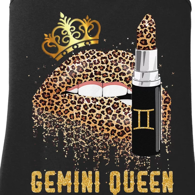 Gemini Queen Leopard Lips Gemini Ladies Essential Tank