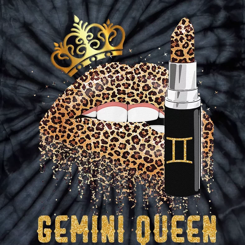 Gemini Queen Leopard Lips Gemini Tie-Dye T-Shirt