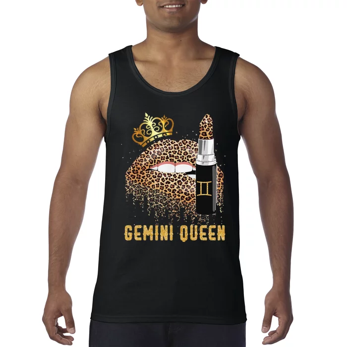 Gemini Queen Leopard Lips Gemini Tank Top