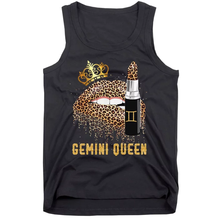 Gemini Queen Leopard Lips Gemini Tank Top