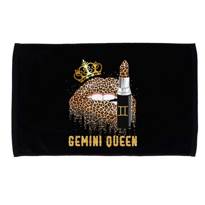 Gemini Queen Leopard Lips Gemini Microfiber Hand Towel