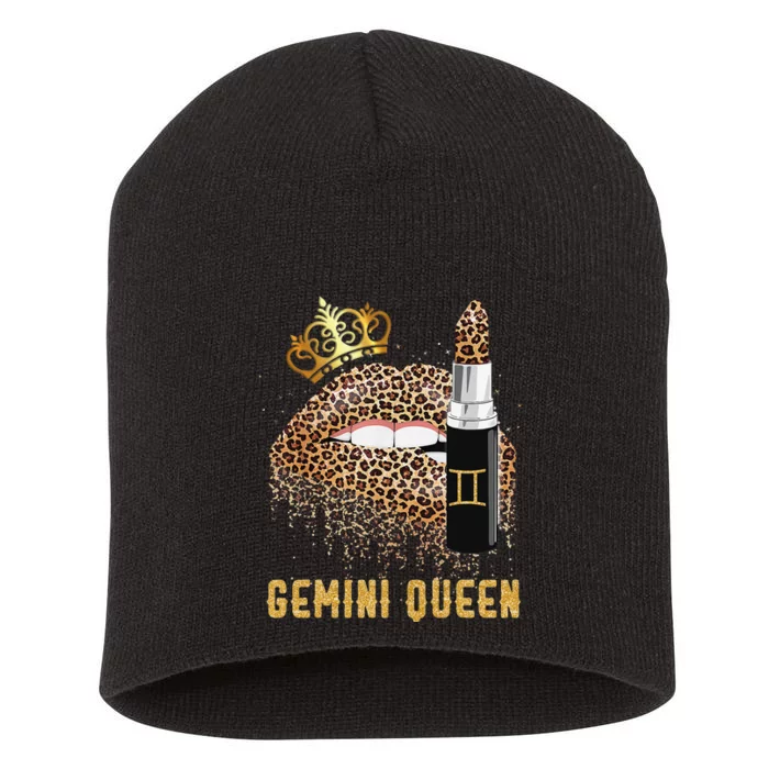 Gemini Queen Leopard Lips Gemini Short Acrylic Beanie