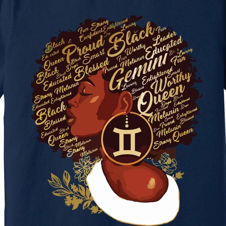 Gemini Queen Sweet As Candy Birthday Gift For Black Women Premium T-Shirt