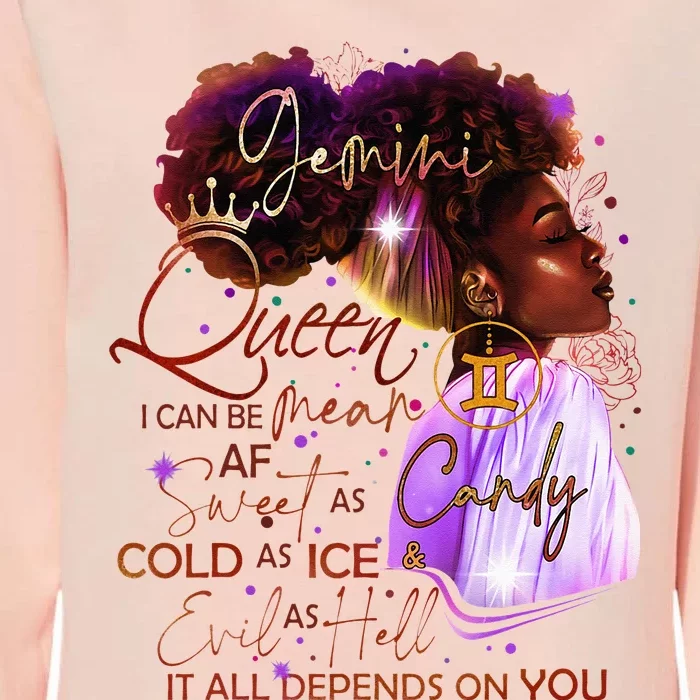 Gemini Queen Sweet As Candy Birthday Gift For Black Women Womens California Wash Sweatshirt