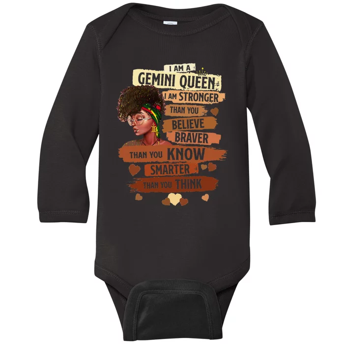 Gemini Queen Sweet As Candy Birthday Gift For Black Wo Baby Long Sleeve Bodysuit