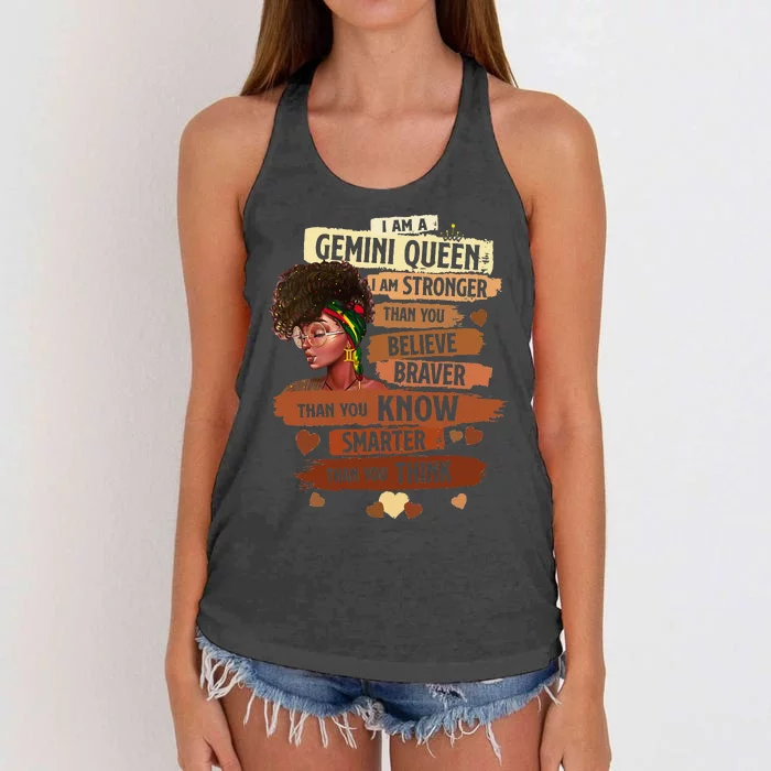 Gemini Queen Sweet As Candy Birthday Gift For Black Wo Women's Knotted Racerback Tank