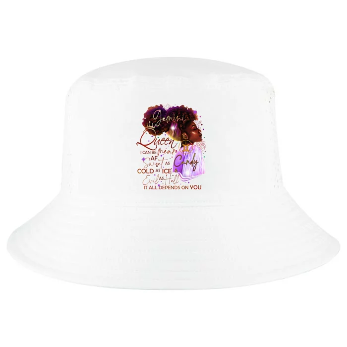 Gemini Queen Sweet As Candy Birthday Gift For Black Women Cool Comfort Performance Bucket Hat