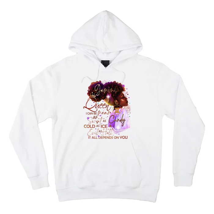 Gemini Queen Sweet As Candy Birthday Gift For Black Women Hoodie