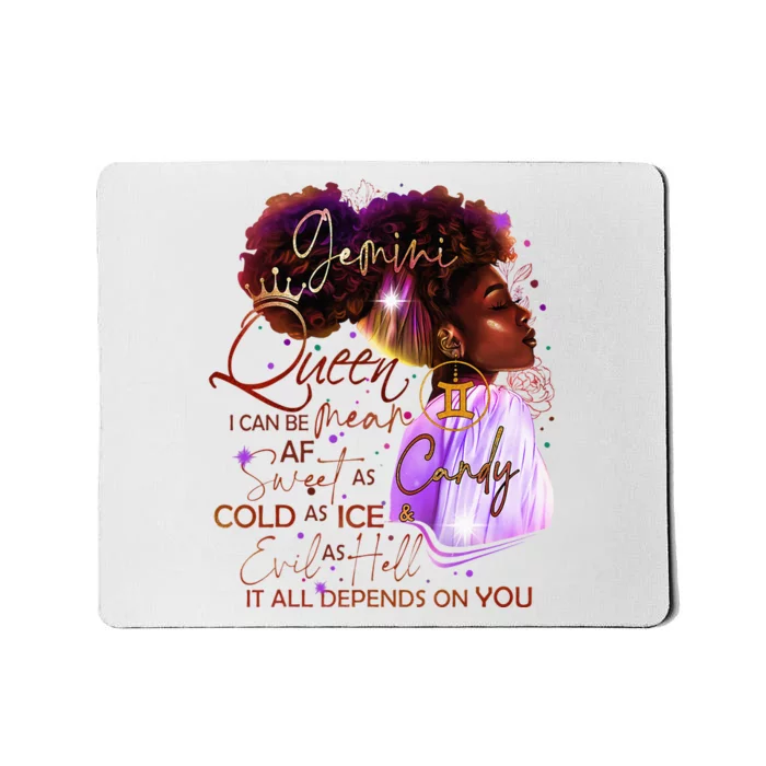 Gemini Queen Sweet As Candy Birthday Gift For Black Women Mousepad