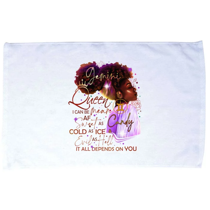 Gemini Queen Sweet As Candy Birthday Gift For Black Women Microfiber Hand Towel