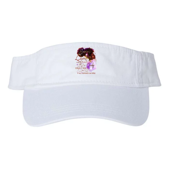 Gemini Queen Sweet As Candy Birthday Gift For Black Women Valucap Bio-Washed Visor