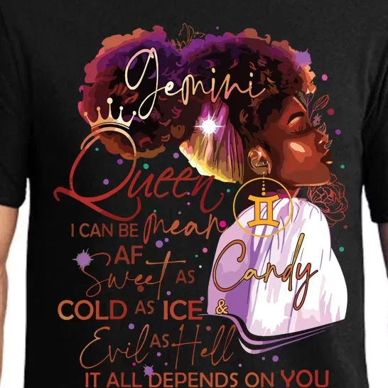 Gemini Queen Sweet As Candy Birthday Gift For Black Women Pajama Set