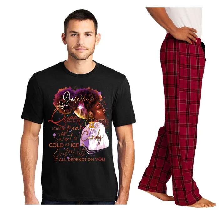 Gemini Queen Sweet As Candy Birthday Gift For Black Women Pajama Set