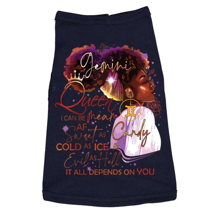 Gemini Queen Sweet As Candy Birthday Gift For Black Women Doggie Tank