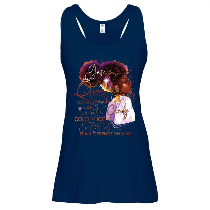 Gemini Queen Sweet As Candy Birthday Gift For Black Women Ladies Essential Flowy Tank