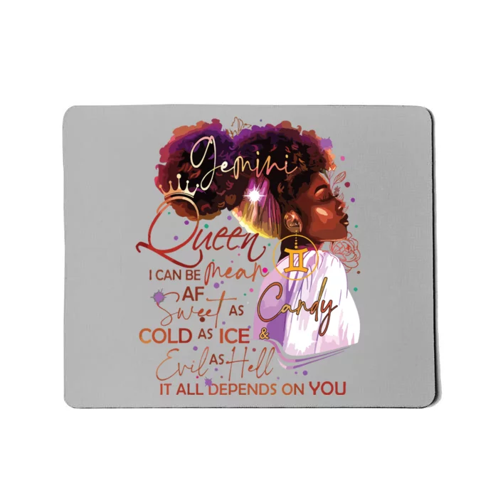 Gemini Queen Sweet As Candy Birthday Gift For Black Women Mousepad