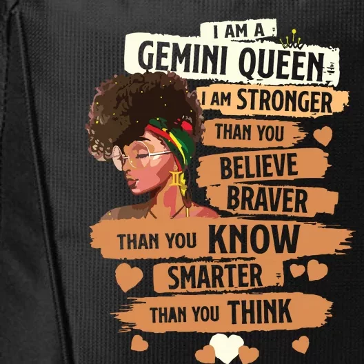 Gemini Queen Sweet As Candy Birthday Gift For Black Women City Backpack