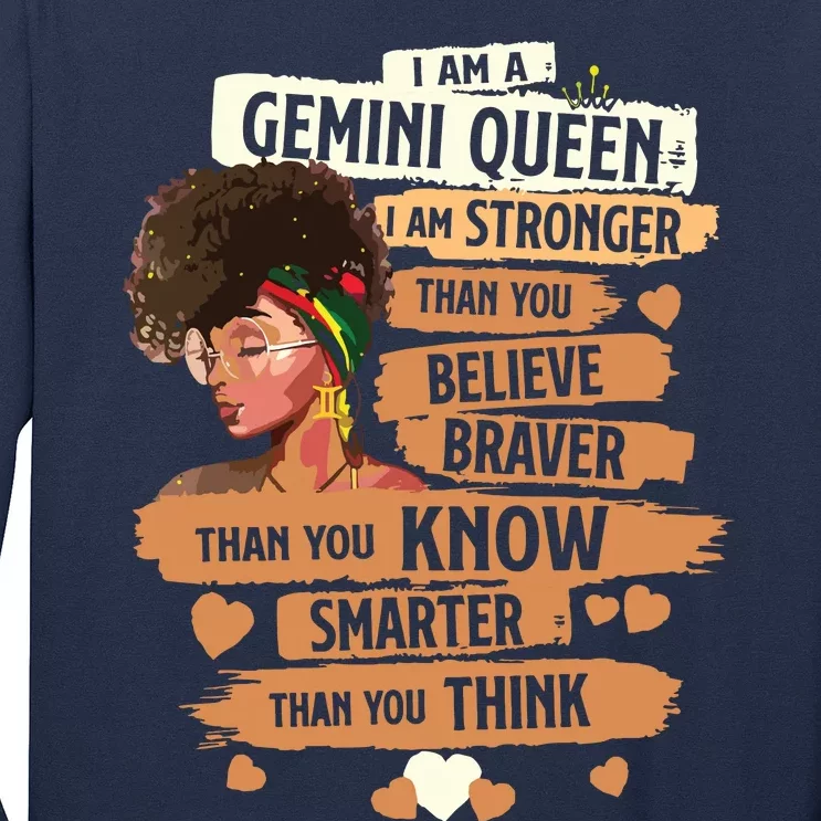 Gemini Queen Sweet As Candy Birthday Gift For Black Women Long Sleeve Shirt