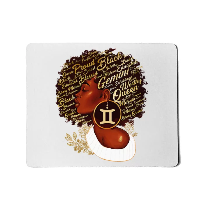 Gemini Queen Sweet As Candy Birthday Gift For Black wonen Mousepad