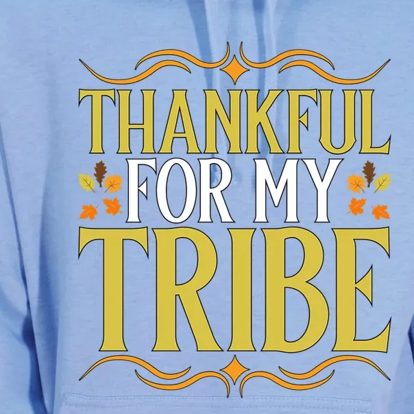 Gratitude Quote Thankful For My Tribe Family Friends Gift Unisex Surf Hoodie