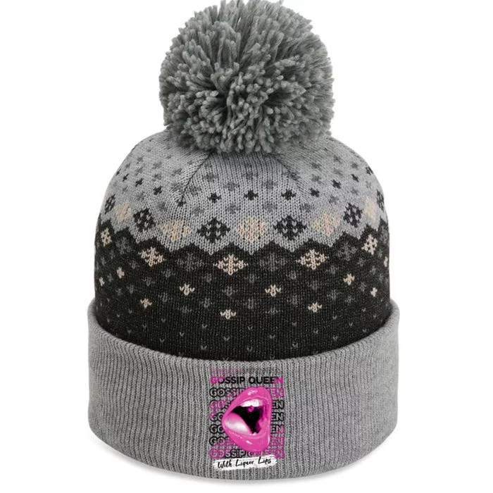 Gossip Queen With Liquor Lips The Baniff Cuffed Pom Beanie