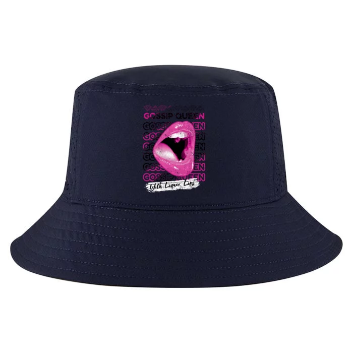 Gossip Queen With Liquor Lips Cool Comfort Performance Bucket Hat