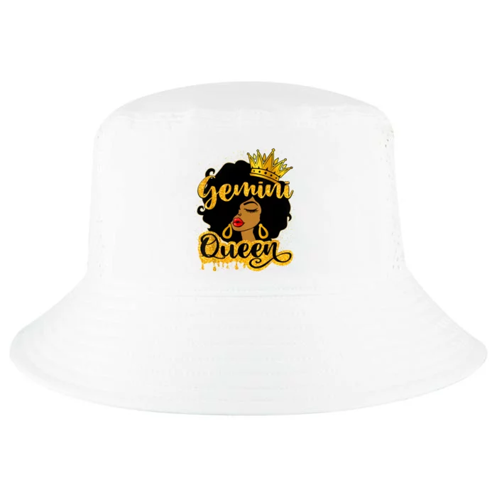 Gemini Queen Zodiac Sign Birthday Girl Afro Black Woman Cool Comfort Performance Bucket Hat