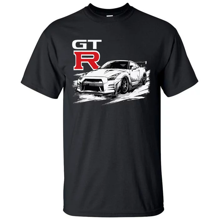 Gt R 35 Jdm Street Racing Drag Drift Sports Car Tall T-Shirt