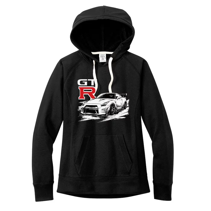 Gt R 35 Jdm Street Racing Drag Drift Sports Car Women's Fleece Hoodie