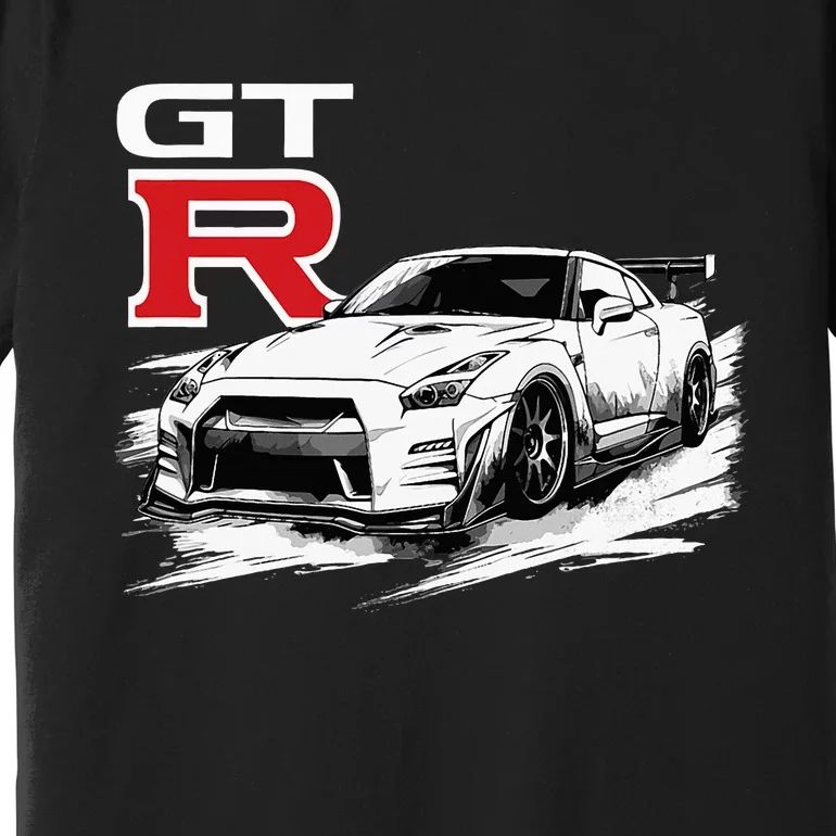 Gt R 35 Jdm Street Racing Drag Drift Sports Car Premium T-Shirt