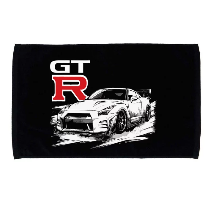 Gt R 35 Jdm Street Racing Drag Drift Sports Car Microfiber Hand Towel