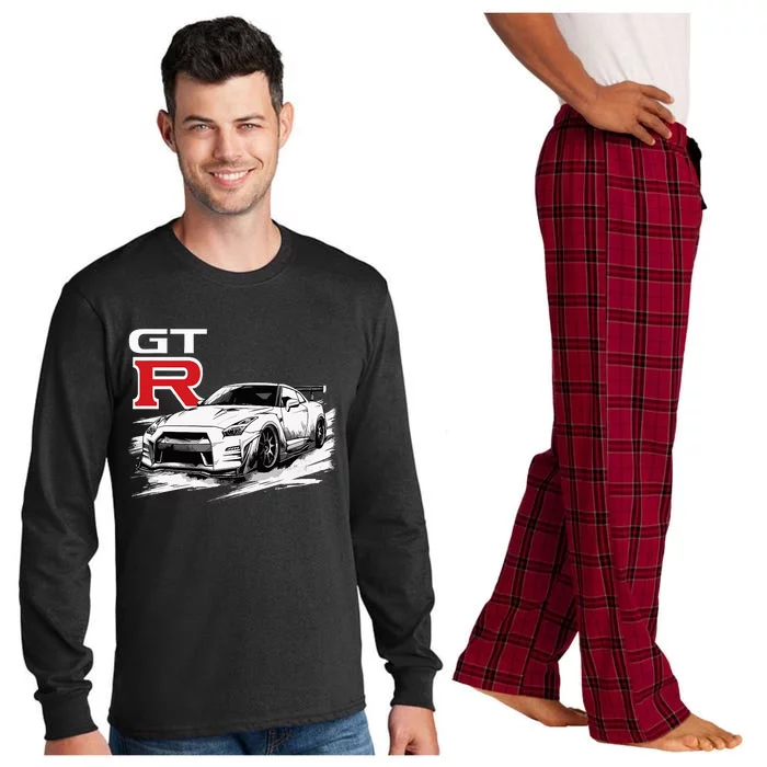 Gt R 35 Jdm Street Racing Drag Drift Sports Car Long Sleeve Pajama Set