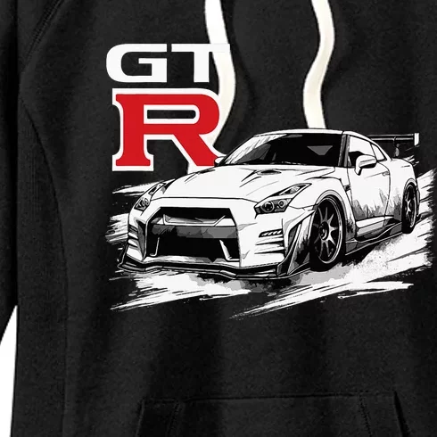 Gt R 35 Jdm Street Racing Drag Drift Sports Car Women's Fleece Hoodie