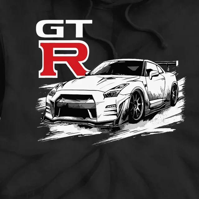 Gt R 35 Jdm Street Racing Drag Drift Sports Car Tie Dye Hoodie