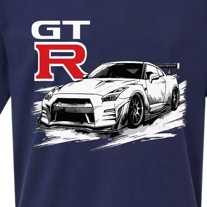 Gt R 35 Jdm Street Racing Drag Drift Sports Car Sueded Cloud Jersey T-Shirt