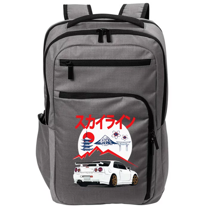 Gt R 34 Jdm Skyline Automotive Jdm Legend Tuning Car Impact Tech Backpack