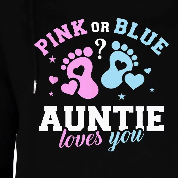 Gender Reveal Auntie Aunt Womens Funnel Neck Pullover Hood