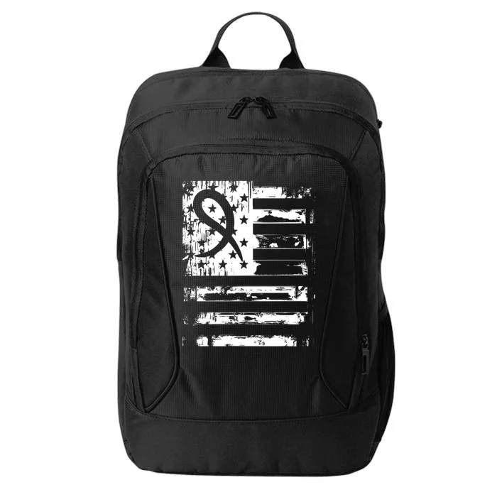 Gray Ribbon Awareness Month Cute Gift City Backpack