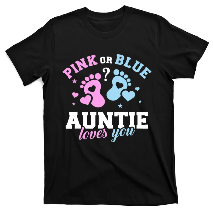 Gender Reveal Auntie Aunt TShirt T-Shirt