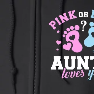 Gender Reveal Auntie Aunt TShirt Full Zip Hoodie